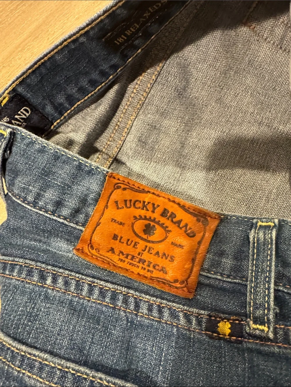 Lucky Brand 181 Relaxed Straight Jeans Men’s Medium Wash 100% Cotton 34x32